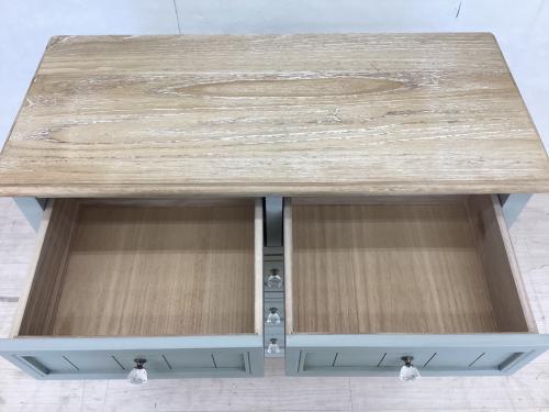 B-COMPANY (ビーカンパニー) チェスト RDR-5DC-001-GY ナチュラル×グリーン 5段 RDR-5DC-001-GY