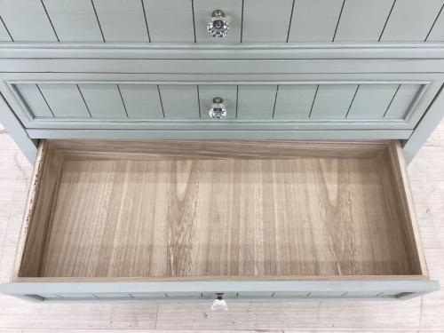 B-COMPANY (ビーカンパニー) チェスト RDR-5DC-001-GY ナチュラル×グリーン 5段 RDR-5DC-001-GY