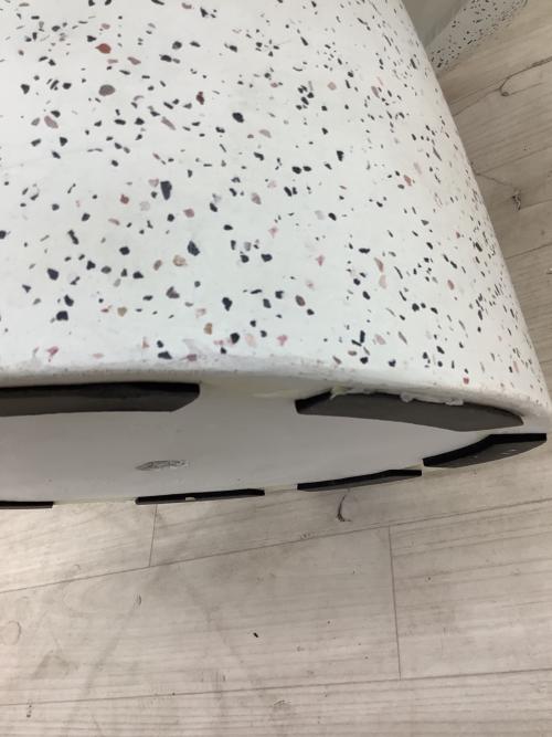 Moda en Casa (モーダエンカーサ) カフェテーブル ストーンテイスト アイボリー