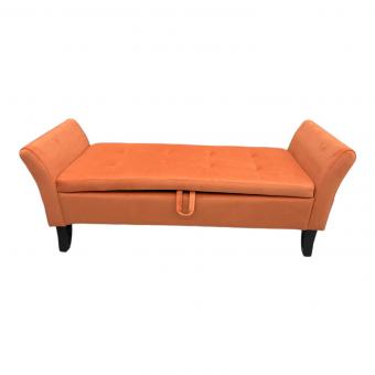 サンコウ 2人掛けソファー アメリカンベンチ オレンジ