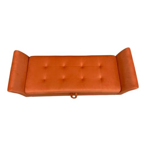 サンコウ 2人掛けソファー アメリカンベンチ オレンジ