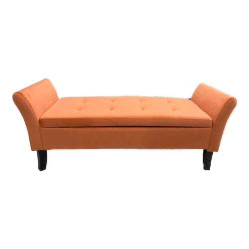 サンコウ 2人掛けソファー アメリカンベンチ オレンジ