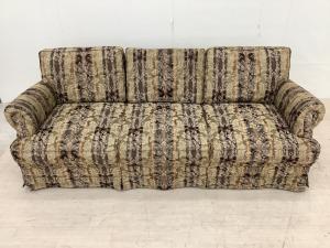 スカート付3人掛けソファー ベージュ/花柄