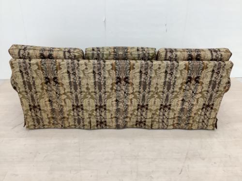 スカート付3人掛けソファー ベージュ/花柄