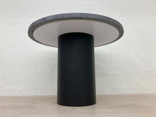 Moda en Casa (モーダエンカーサ) ラウンドテーブル グレー×ブラック CAPRI TABLE カプリ テーブル
