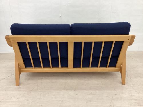 KEYUCA (ケユカ) 2人掛けソファー 0102722P1 幅:約140㎝ ネイビー ノーブル