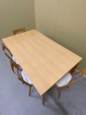 天童木工 (テンドウモッコウ) ダイニング5点セット ナチュラル エアチェア