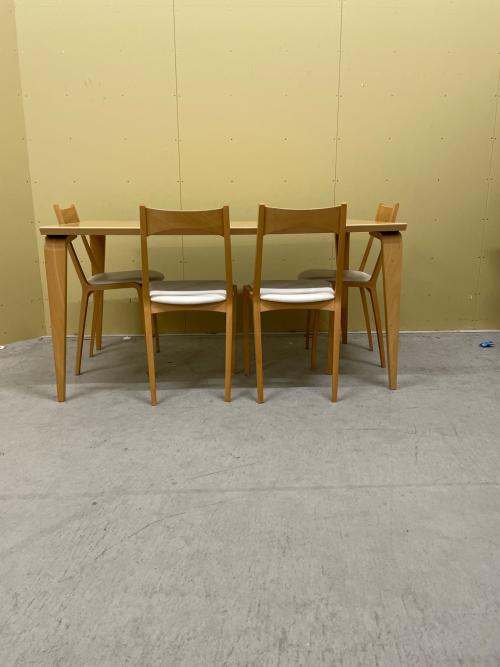 天童木工 (テンドウモッコウ) ダイニング5点セット ナチュラル エアチェア