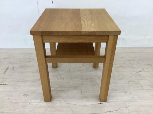無印良品 (ムジルシリョウヒン) サイドテーブル ナチュラル 木製サイドテーブルベンチ板座オーク材