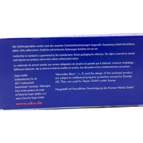 Siku (シク) ミニカー SK4117 メルセデス710  ホイールローダークラマー