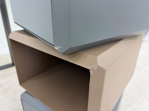 ドレッサー グレー×ベージュ