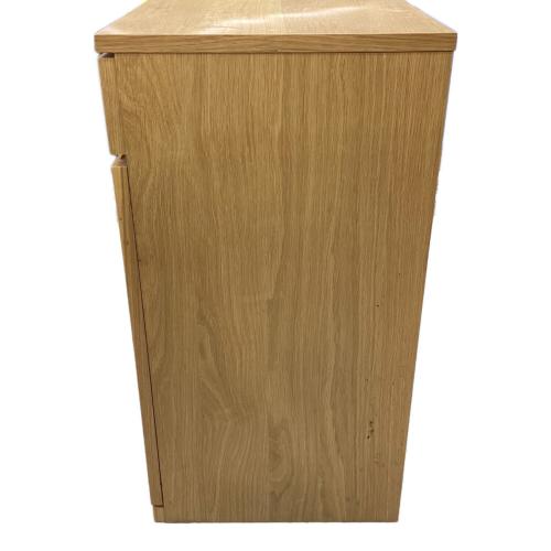 無印良品 (ムジルシリョウヒン) キャビネット 幅:約88㎝ ナチュラル 木製キャビネット 木扉 オーク材突板