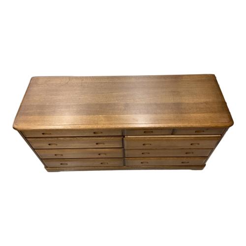 ミドルチェスト ワイド ブラウン