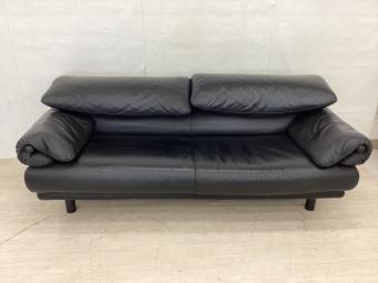 Poltromec (ポルトロメック) 2人掛けソファー ブラック ジェミニ