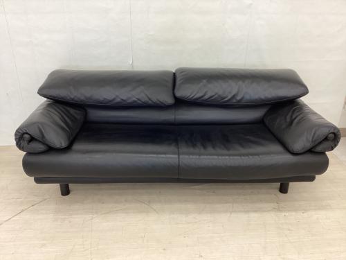 Poltromec (ポルトロメック) 2人掛けソファー ブラック ジェミニ