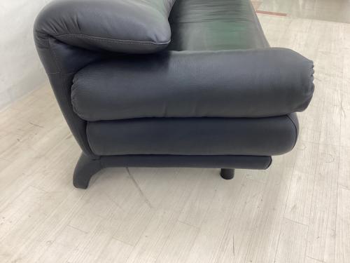 Poltromec (ポルトロメック) 2人掛けソファー ブラック ジェミニ