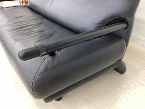 Poltromec (ポルトロメック) 2人掛けソファー ブラック ジェミニ