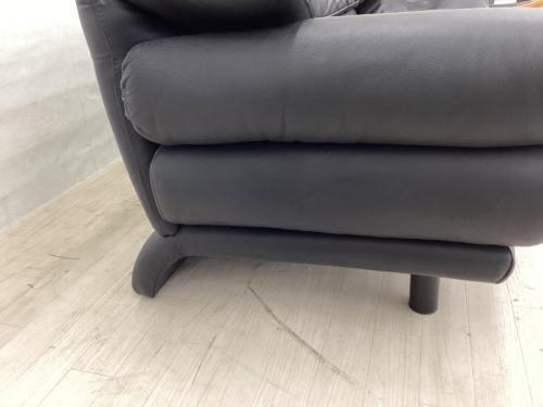 Poltromec (ポルトロメック) 2人掛けソファー ブラック ジェミニ