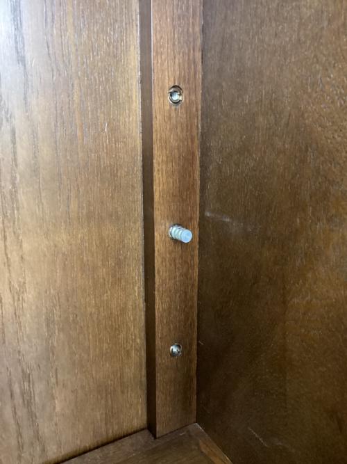 食器棚 ブラウン 英国アンティーク調カップボード