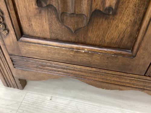 食器棚 ブラウン 英国アンティーク調カップボード