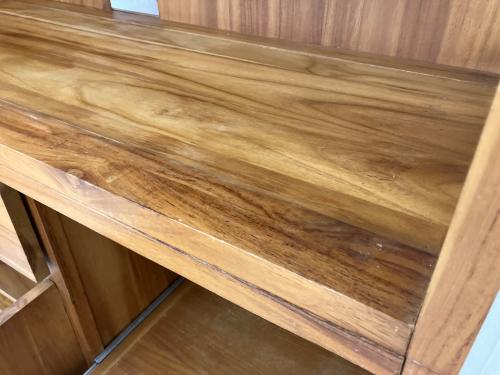 UNICO (ウニコ) レンジボード 幅:約125㎝ ブラウン BRETH キッチンボード