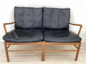 Carl Hansen&Son (カールハンセンアンドサン) 2人掛けソファー OW149-2 ブラック×ブラウン コロニアルソファ
