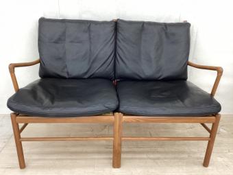 Carl Hansen&Son (カールハンセンアンドサン) 2人掛けソファー OW149-2 ブラック×ブラウン コロニアルソファ