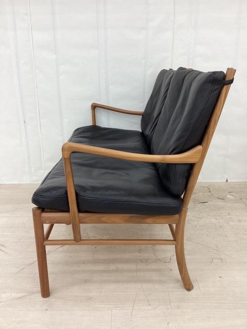 Carl Hansen&Son (カールハンセンアンドサン) 2人掛けソファー OW149-2 ブラック×ブラウン コロニアルソファ