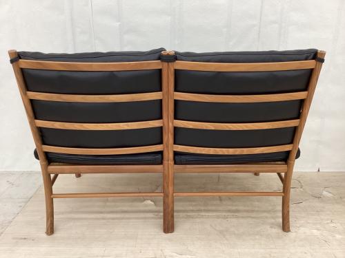 Carl Hansen&Son (カールハンセンアンドサン) 2人掛けソファー OW149-2 ブラック×ブラウン コロニアルソファ