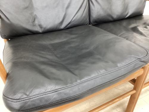 Carl Hansen&Son (カールハンセンアンドサン) 2人掛けソファー OW149-2 ブラック×ブラウン コロニアルソファ