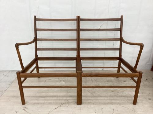 Carl Hansen&Son (カールハンセンアンドサン) 2人掛けソファー OW149-2 ブラック×ブラウン コロニアルソファ