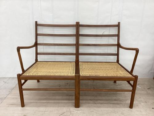 Carl Hansen&Son (カールハンセンアンドサン) 2人掛けソファー OW149-2 ブラック×ブラウン コロニアルソファ