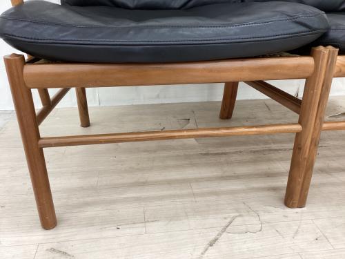 Carl Hansen&Son (カールハンセンアンドサン) 2人掛けソファー OW149-2 ブラック×ブラウン コロニアルソファ