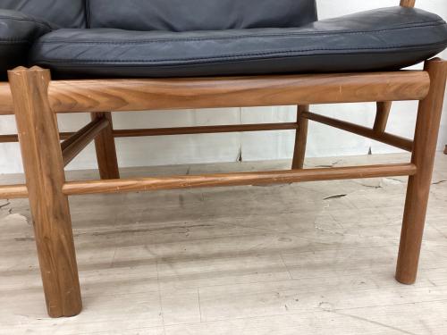 Carl Hansen&Son (カールハンセンアンドサン) 2人掛けソファー OW149-2 ブラック×ブラウン コロニアルソファ