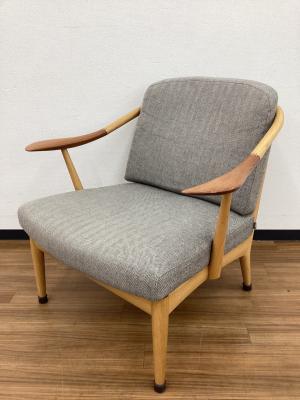 日進木工 (ニッシンモッコウ) ラウンジチェアー WHITE WOOD