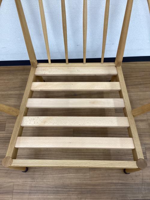 日進木工 (ニッシンモッコウ) ラウンジチェアー WHITE WOOD