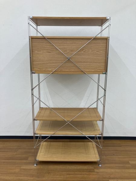 【福岡市東区引き取り限定】無印良品　ユニットシェルフ　キャビネット 無印良品 (ムジルシリョウヒン) ステンレスユニットシェルフ
