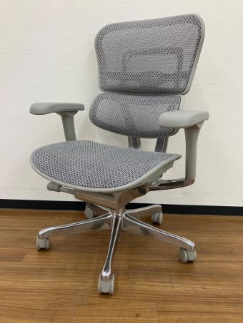 Ergohuman (エルゴヒューマン) ワークチェアー ヘッドレスト・オットマン欠品 グレー