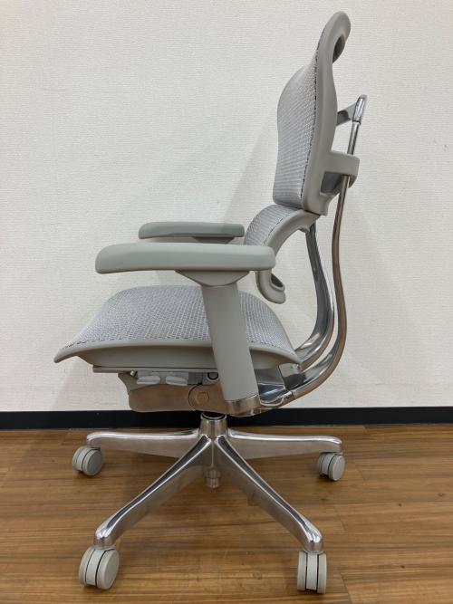 Ergohuman (エルゴヒューマン) ワークチェアー ヘッドレスト・オットマン欠品 グレー