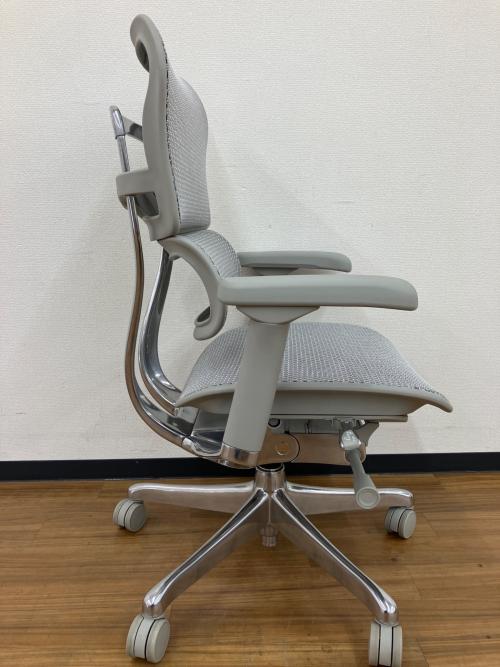 Ergohuman (エルゴヒューマン) ワークチェアー ヘッドレスト・オットマン欠品 グレー