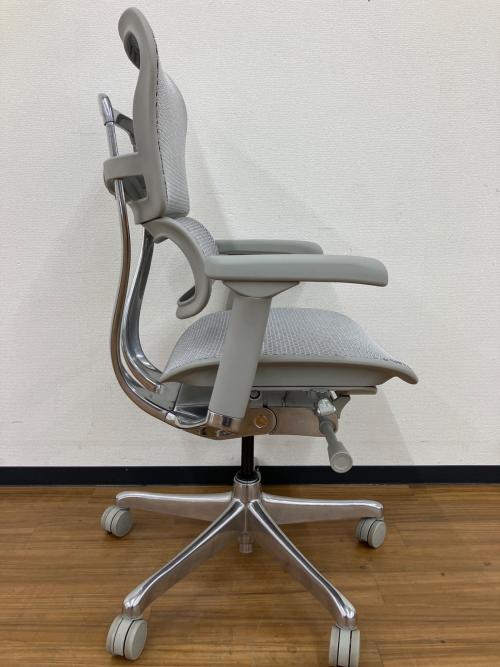 Ergohuman (エルゴヒューマン) ワークチェアー ヘッドレスト・オットマン欠品 グレー