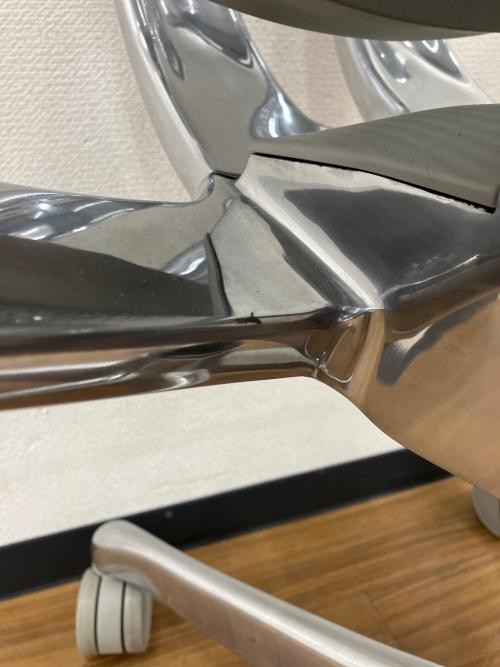 Ergohuman (エルゴヒューマン) ワークチェアー ヘッドレスト・オットマン欠品 グレー