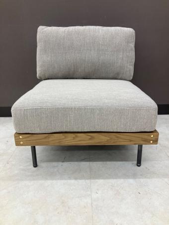 journal standard Furniture (ジャーナルスタンダードファニチャー) 1人掛けソファー 幅:約67.5㎝ ベージュ×ブラウン LILLE SOFA 1P