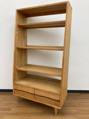 久和屋 (クワヤ) ブックシェルフ ナチュラル リッジライン