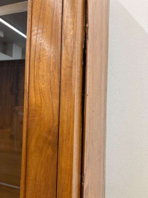 キャビネット ビンテージスタイル カギ欠品 側面浮き有 ブラウン