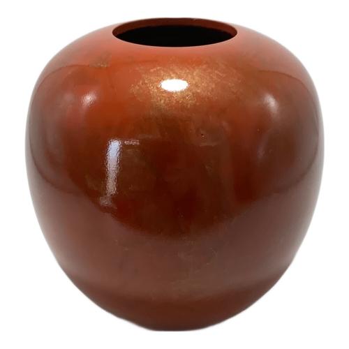 竹中銅器 花器 レッド 幅15.2X奥行15.2X高さ15.2cm 銅製花瓶 晃琳 レッド 103-10