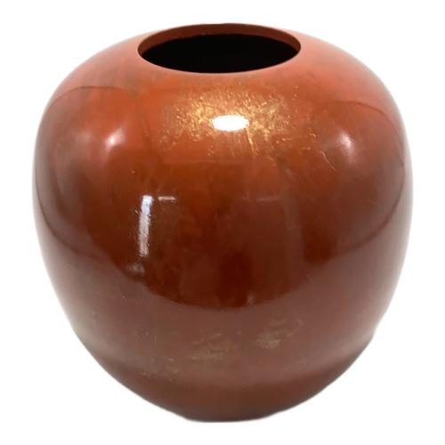 竹中銅器 花器 レッド 幅15.2X奥行15.2X高さ15.2cm 銅製花瓶 晃琳 レッド 103-10