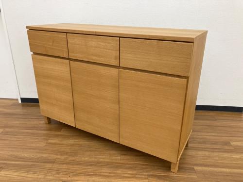 無印良品 (ムジルシリョウヒン) サイドボード 幅:約120㎝ 木製キャビネット
