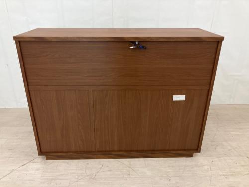 岡家具 (オカカグ) サイドボード 幅:約120㎝ ブラウン NEWイソラ