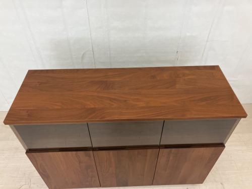 岡家具 (オカカグ) サイドボード 幅:約120㎝ ブラウン NEWイソラ